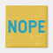 NOPE Distressed Typography in Blue and Yellow