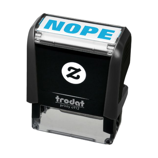 NOPE Funny Meme Simple Typography Cute Humourous Self-inking Stamp (Product)