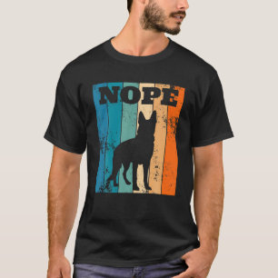 Nope German Shepherd Dog Retro Vintage Design T-Shirt