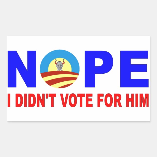 NOPE I DIDN'T VOTE FOR HIM STICKER (Front)