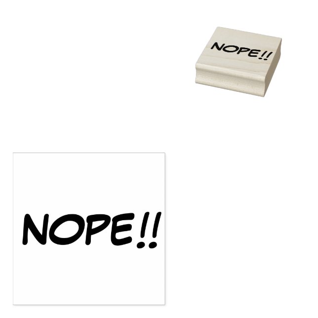 "NOPE" Ink Stamp (Stamped)
