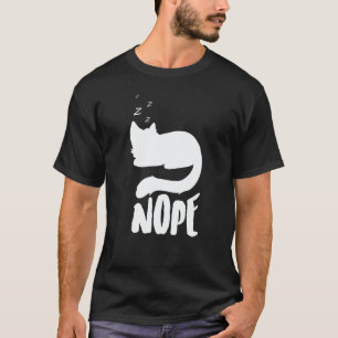 Nope Lazy Cat T-Shirt