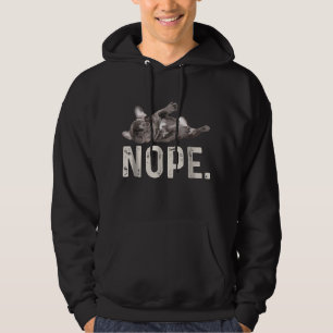 Nope Lazy French Bulldog Dog Lover Gift Hoodie