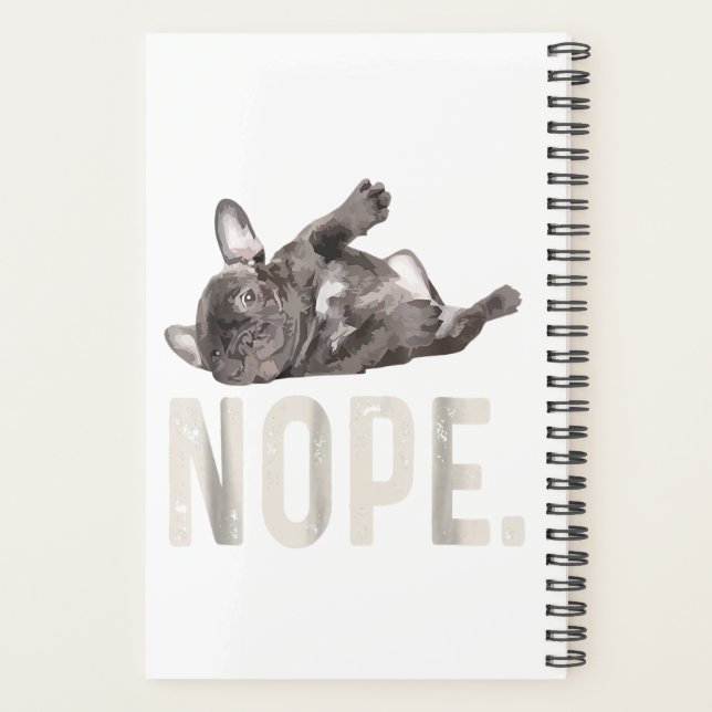 Nope Lazy French Bulldog Lover Cadeau (Dos)