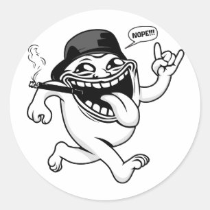 Nope Meme Classic Round Sticker