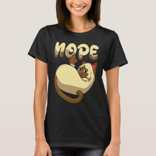 Nope Middle Finger Cat T-Shirt
