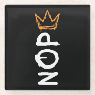 Nope No Kings America Democracy Anti-Trump I Glass Coaster