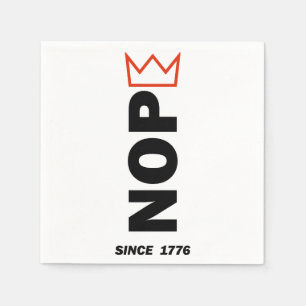 NOPE. No Kings. Napkin