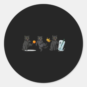 Nope no kings no ice cat funny political meme classic round sticker