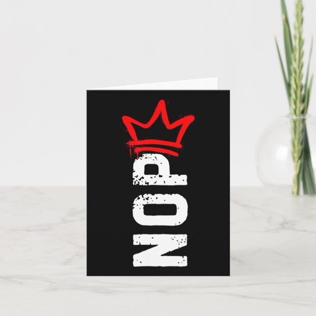 Nope No Kings Protest Sign Funny Anti-trump 4th Of Card (Front)