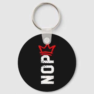 Nope No Kings Protest Sign Funny Anti-trump 4th Of Keychain