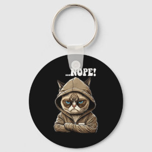 Nope! Nope - Employee Work Colleagues Teenager Cat Keychain