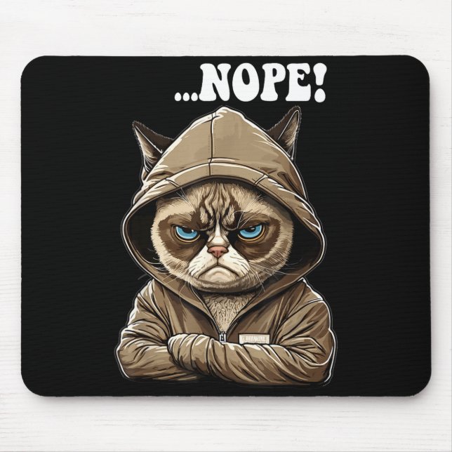 Nope! Nope - Employee Work Colleagues Teenager Cat Mouse Pad (Front)