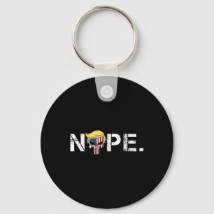 Nope Not Again Funny Trump Apparel Nope Not Again Keychain
