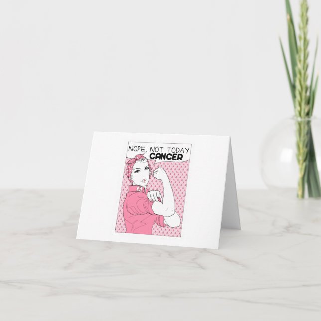 Nope Not Today Cancer Breast Cancer Awareness Invitation (Front)