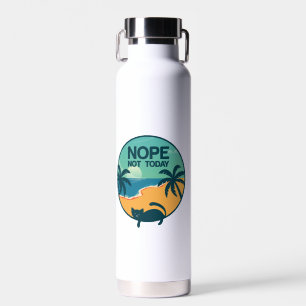nope not today cat cats lovers design water bottle