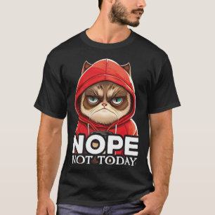 Nope Not Today Cat I Lazy Cat Nope 2 T-Shirt
