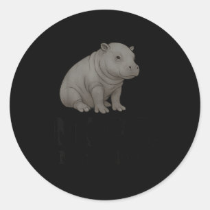 Nope Not Today Cute Mars The Hip Funny Lazy Quote  Classic Round Sticker