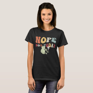 Nope Not Today Saying Frog Graphic Art T-Shirt