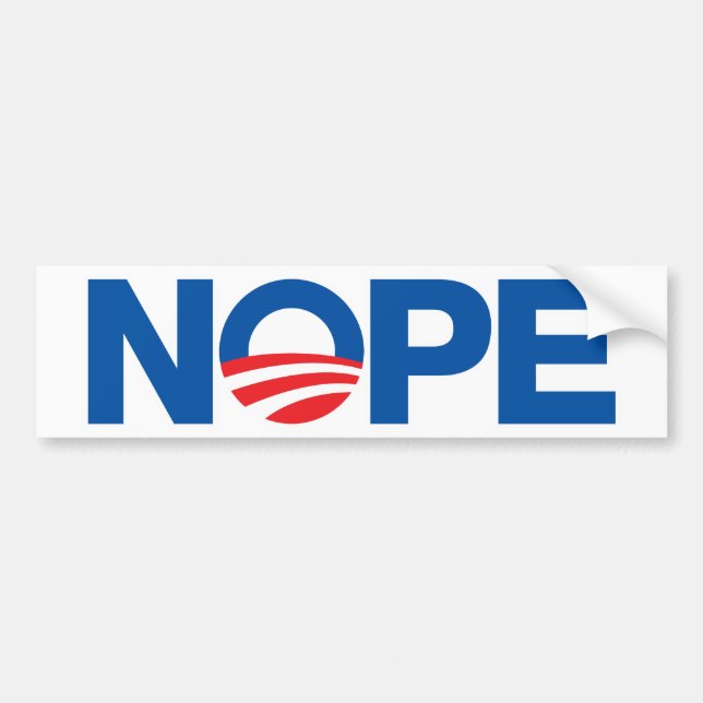 Nope Obama Bumper Sticker (Front)