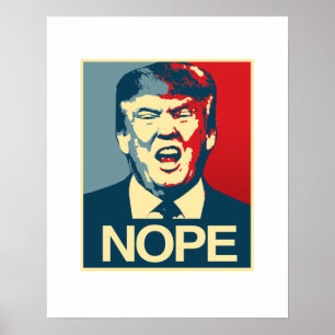 NOPE - Poster anti-Trump - Anti-Trump -