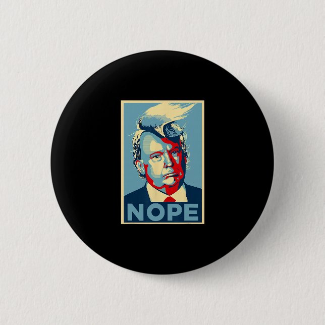 Nope  protest 2 inch round button (Front)