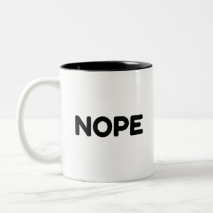 NOPE Two-Tone COFFEE MUG