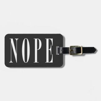 NOPE - White BlackBox Luggage Tag
