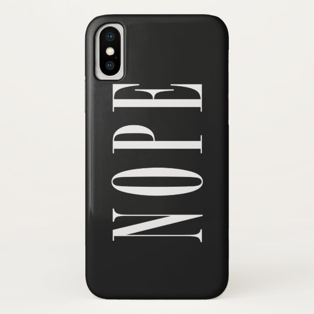 Nope White Text Phone Case (Back)