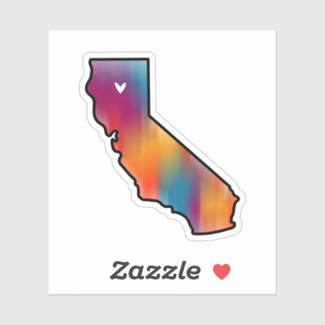 Nor Cal Love Small Vinyl Sticker (Sheet)