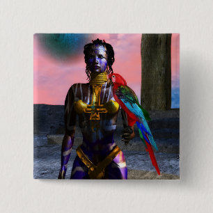 NORA CYBER WARRIOR 2 INCH SQUARE BUTTON