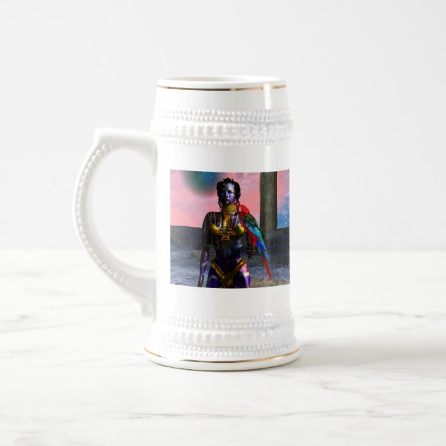 NORA CYBER WARRIOR BEER STEIN (Left)