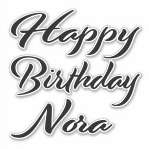 Nora Name Vorname black Sticker Geburtstag