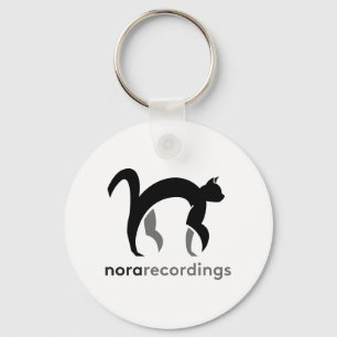 nora recordings logo square white キーホルダー keychain