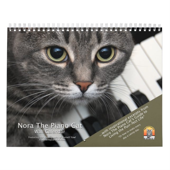 Nora The Piano Cat Calendar: With Excerpts Calendar (Cover)