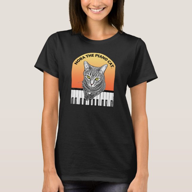 Nora The Piano Cat™ Official Logo T-Shirt (Front)