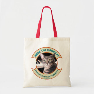 Nora Tote Bag with Red Handle