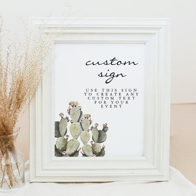 Norah - Bohemian Cactus Prickly Pear Custom Sign (Creator Uploaded)