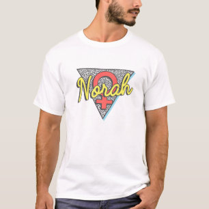Norah Name Retro Triangle Personalized Gift T-Shirt
