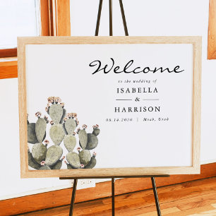 Norah - Prickly Pear Cactus Bohemian Welcome Sign