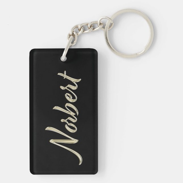 Norbert Name Whitegold Porte-clés (Dos)