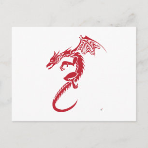 Norbert the Red Dragon Postcard