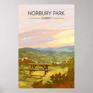 Norbury Park Surrey Travel Poster