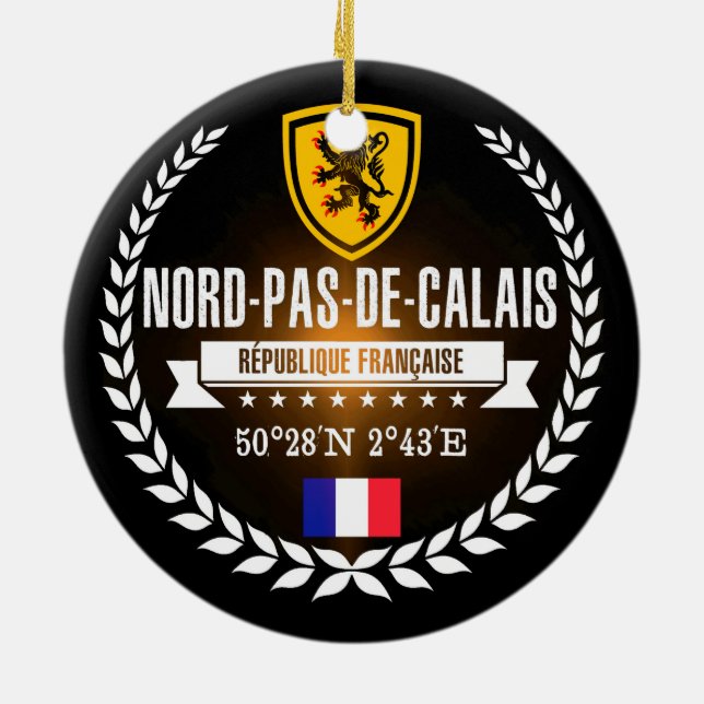 Nord-Pas-de-Calais Ceramic Ornament (Back)