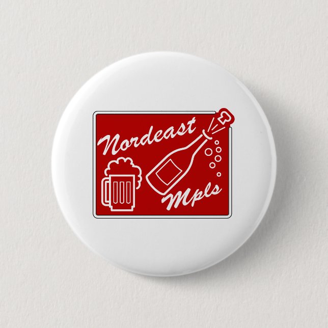 Nordeast Minneapolis 2 Inch Round Button (Front)