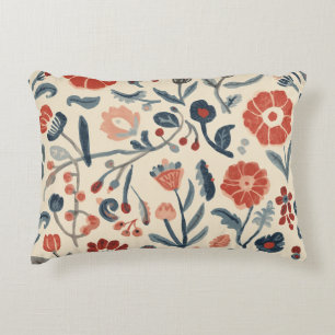 Nordic Bloom Scandinavian Botanical Garden Floral Accent Pillow
