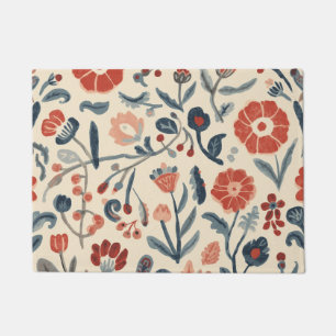 Nordic Bloom Scandinavian Botanical Garden Floral Doormat