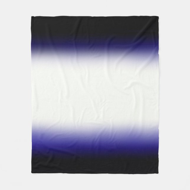 Nordic Blue Black|Blue|White Fleece Blanket (Front)