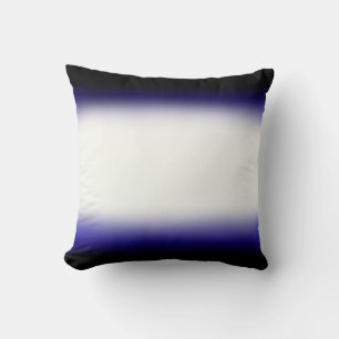 Nordic Blue Black Blue White Throw Pillow