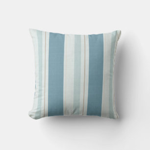 Nordic Blue Horizon Stripe Throw Pillow